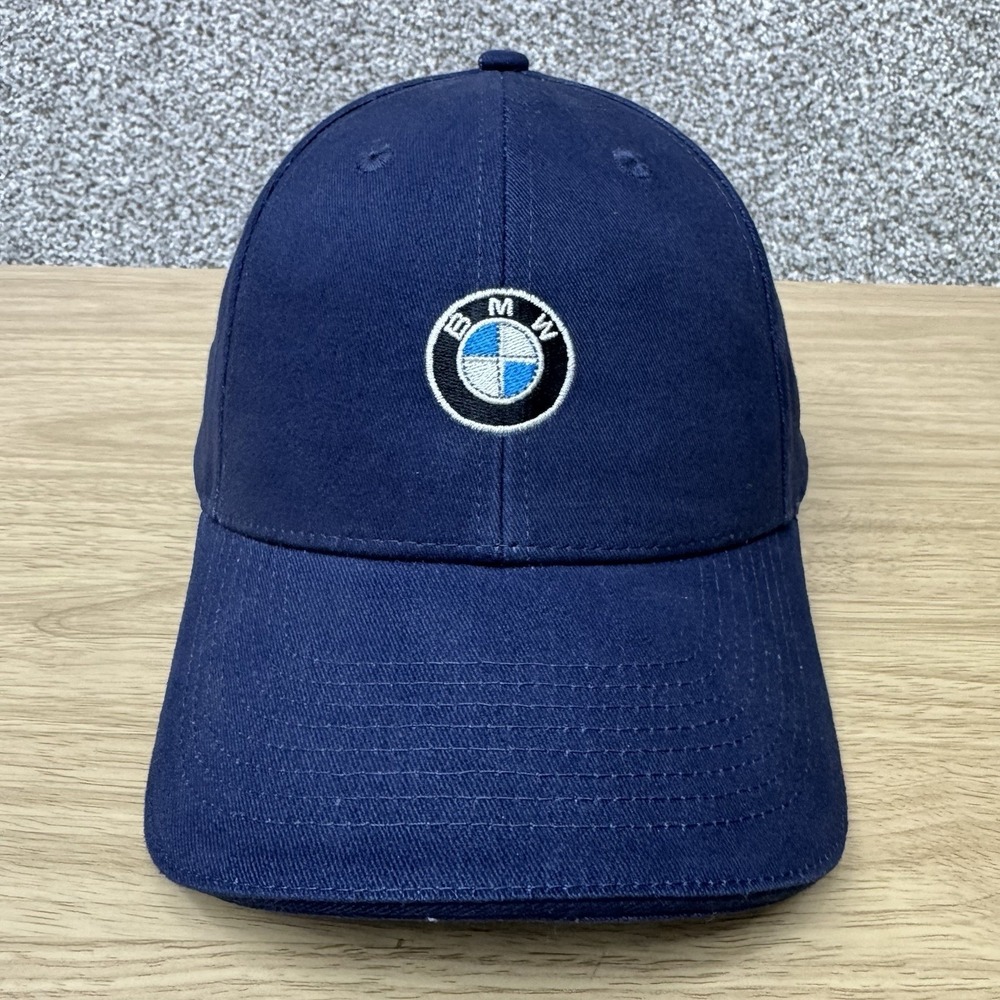 BMW Lifestyle Hat Cap Strap Back Men's Navy Blue One Size Adjustable Baseball